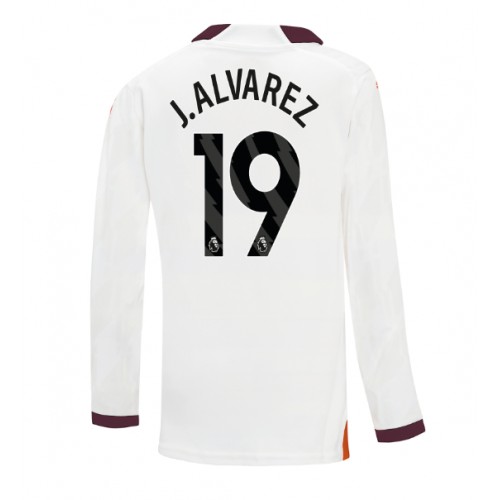 Maglie da calcio Manchester City Julian Alvarez #19 Seconda Maglia 2023-24 Manica Lunga